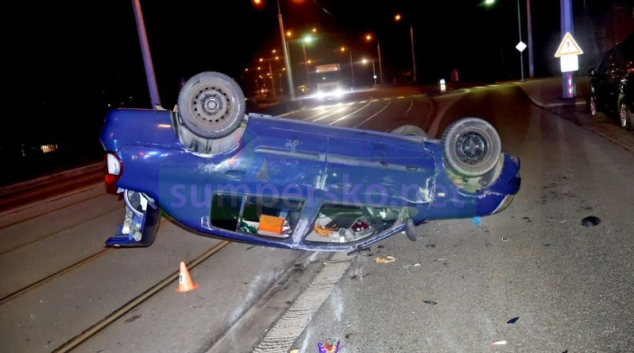 Utekl z výchovného ústavu a havaroval v Olomouci