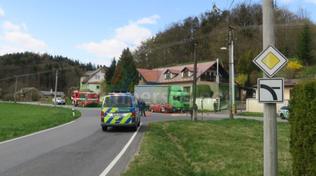 Náklaďák na Zábřežsku nedal přednost