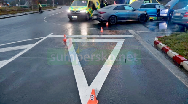 Řidička v Jeseníku nedala přednost