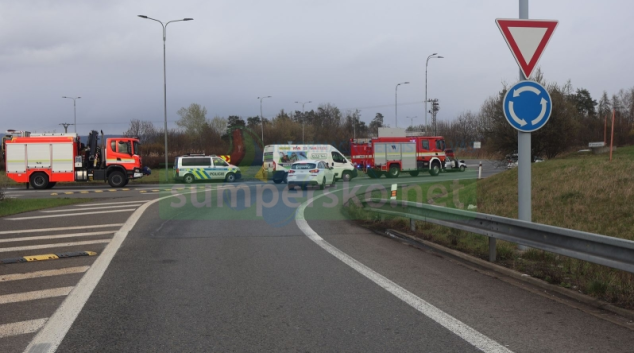 Na kruháči nedal přednost