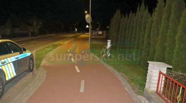 Opilá cyklistka podcenila rychlost