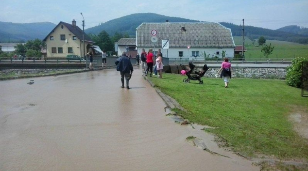 V České Vsi blesková povodeň vytvořila laguny