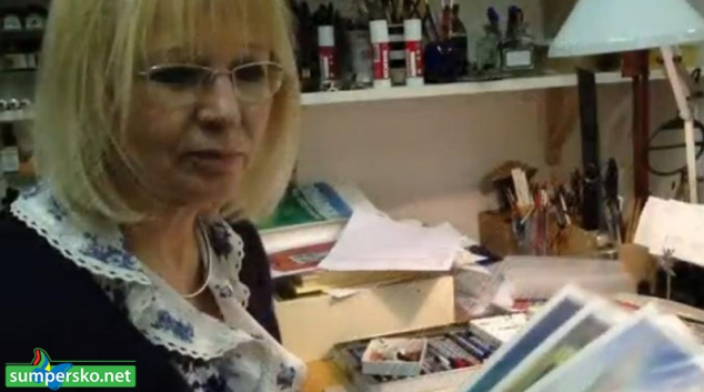 Výtvarnice Míla Prokůpková vystavuje v šumperské knihovně