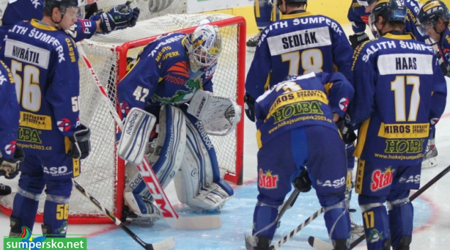 HOKEJ:HC Motor České Budějovice vs Salith Šumperk 4:0
