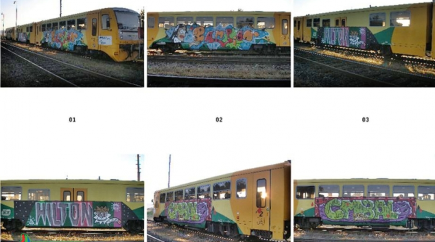 Posprejované vagóny překvapily v Bohuňovicích