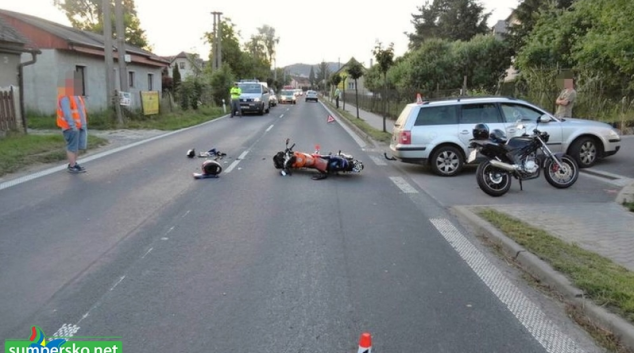 V Bludově byl těžce zraněn motocyklista