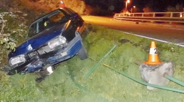 Kradené auto naboural opilý cizinec u obce Vidly
