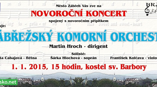 Zábřeh vstoupí do roku 2015 novoročním koncertem