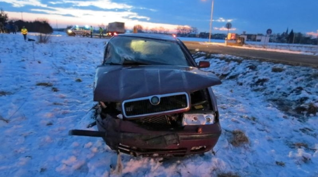 Střet dvou vozidel u Štěpánova skončil těžkým zraněním