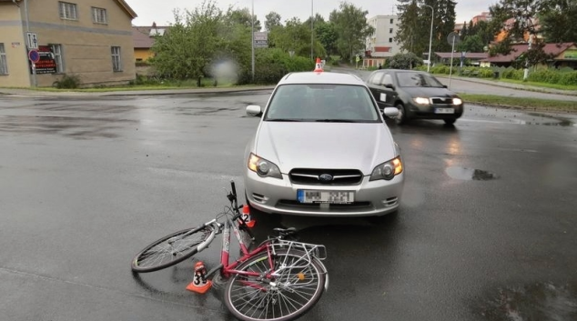 V Temenici řidič nedal přednost cyklistce