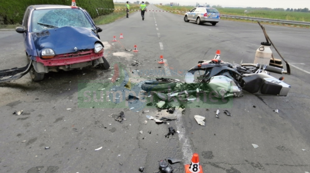 Dopravní nehodu u Palonína motorkář nepřežil