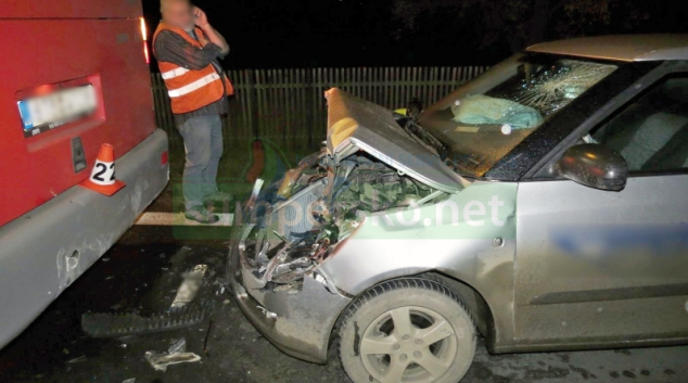 Řidič v Rapotíně nedobrzdil a narazil do autobusu