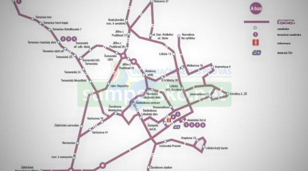 Šumperk - jízdní řád MHD