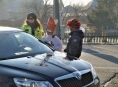 Policie s čertem a Mikulášem zastavovala řidiče v Bludově