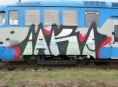 Vandal na Šumpersku posprejoval vlak