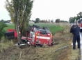 Nehoda hasičské cisterny na Šumpersku