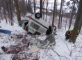 Pondělní sněhová nadílka potrápila nejen řidiče na Jesenicku