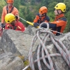 Hasiči trénovali ve skalách záchranu turistů      zdroj foto: HZS OLK