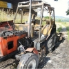 ohořelý traktor                                zdroj foto: PČR