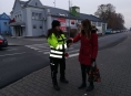Policisté na Šumpersku upozorňovali chodce na rizika a nebezpečí v silničním provozu