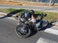 Při dopravní nehodě v Šumperku došlo ke zranění motorkáře