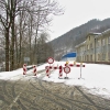 uzavírka silnice na Šumpersku ve směru jízdy z Hanušovic na Raškov     zdroj foto: PČR