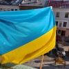 Ukrajinská vlajka na šumperské radnici     zdroj foto: mus