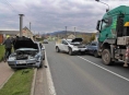 Nehoda tří vozidel v Rapotíně