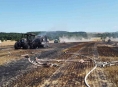 Hasiče zaměstnal požár traktoru i mrazírenského vozidla