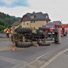 Hanušovice - havárie traktor            zdroj foto: PČR