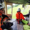 Hasiči-lezci trénují záchranu z lanovky   zdroj foto: HZS OLK
