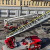 Pyrotechnici a hasiči cvičili s výškovou technikou   zdroj foto: HZS OLK