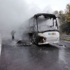 Požár autobusu na Červenohorském sedle    zdroj foto: HZS OLK