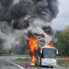 Požár autobusu na Červenohorském sedle    zdroj foto: HZS OLK