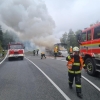 Požár autobusu na Červenohorském sedle    zdroj foto: HZS OLK