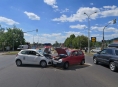 Nehoda na křižovatce v Šumperku