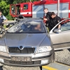 Střet osobního auta s vlakem       zdroj foto: PČR