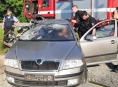 Střet osobního auta s vlakem