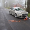 Chodec vstoupil před projíždějící auto