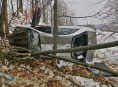 Auto v Jakubovicích skončilo na boku