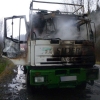 Za Bušínem začalo hořet za jízdy nákladní vozidlo  zdroj foto:HZS Ok