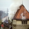 r.1994 - hořící střecha divadla       zdroj foto:DŠ