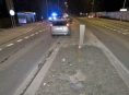 Řidička přehlédla ostrůvky uprostřed silnice ve Vikýřovicích