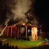 11. července 2015 – požár dřevostavby rodinného domu, Zábřeh - Skalička    zdroj foto: HZS Olk