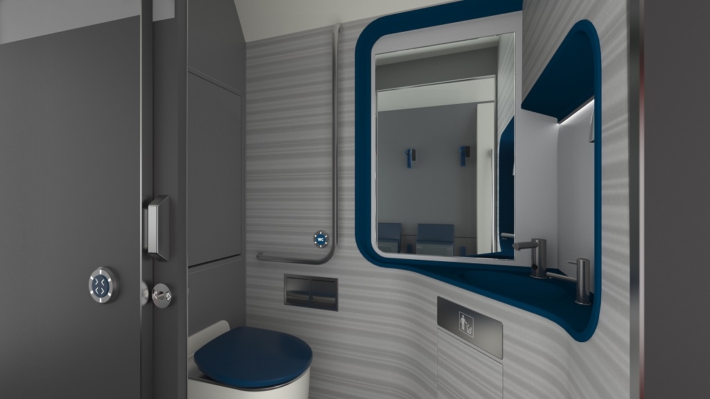 WC klasické - zdroj foto: vizualizace moderních dálkových vlaků ČD podle designmanuálu
