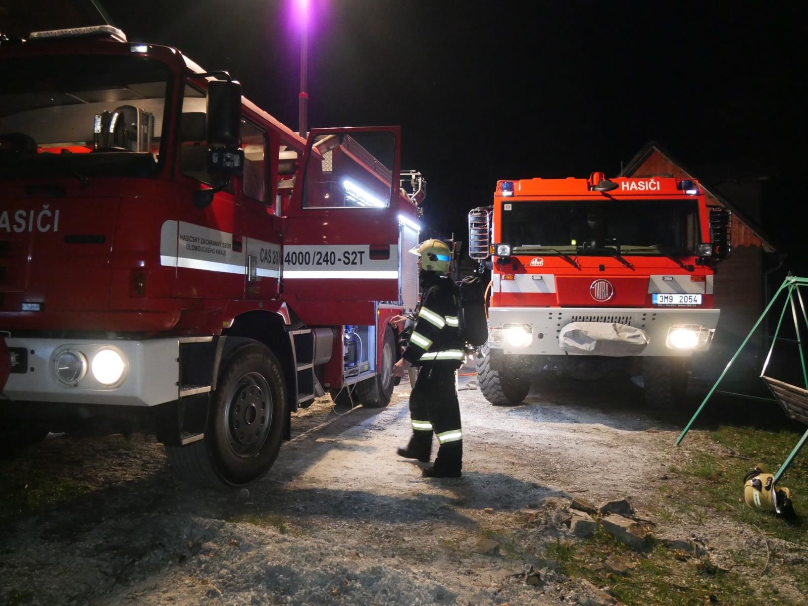Zásah hasičů na Jesenicku zdroj foto: HZS OLK