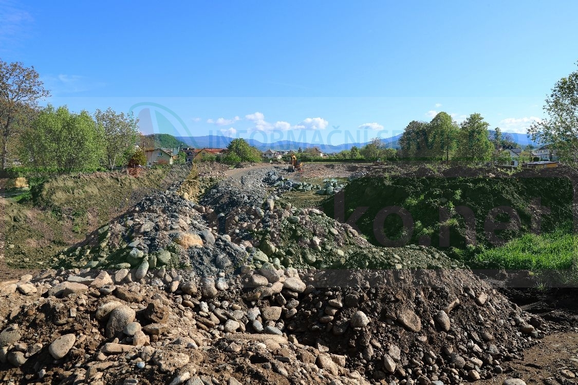 Záplavové území řeky Desné bude chráněno proti padesátileté vodě - výstavba v květnu 2019 foto: šumpersko.net - M. Jeřábek