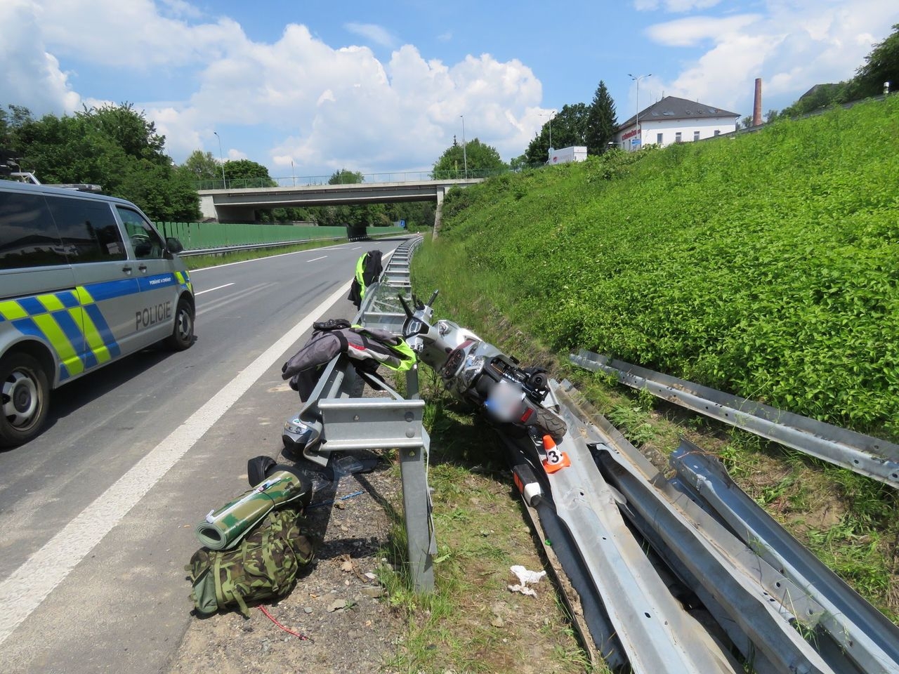 Mohelnice - havárie motorkáře zdroj foto: PČR