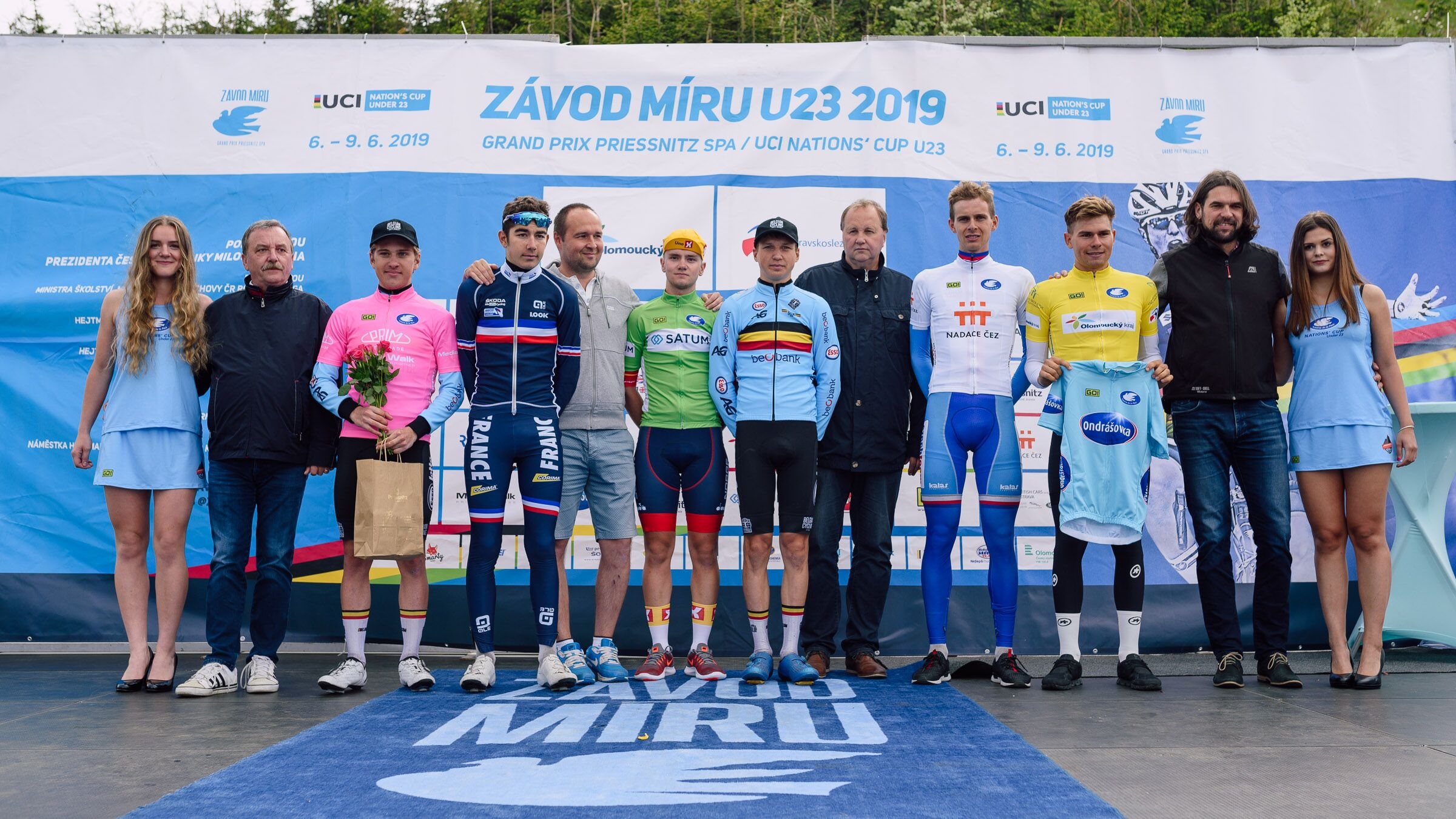 podium foto: Jan Brychta / Závod míru U23 - jesenická cyklistika