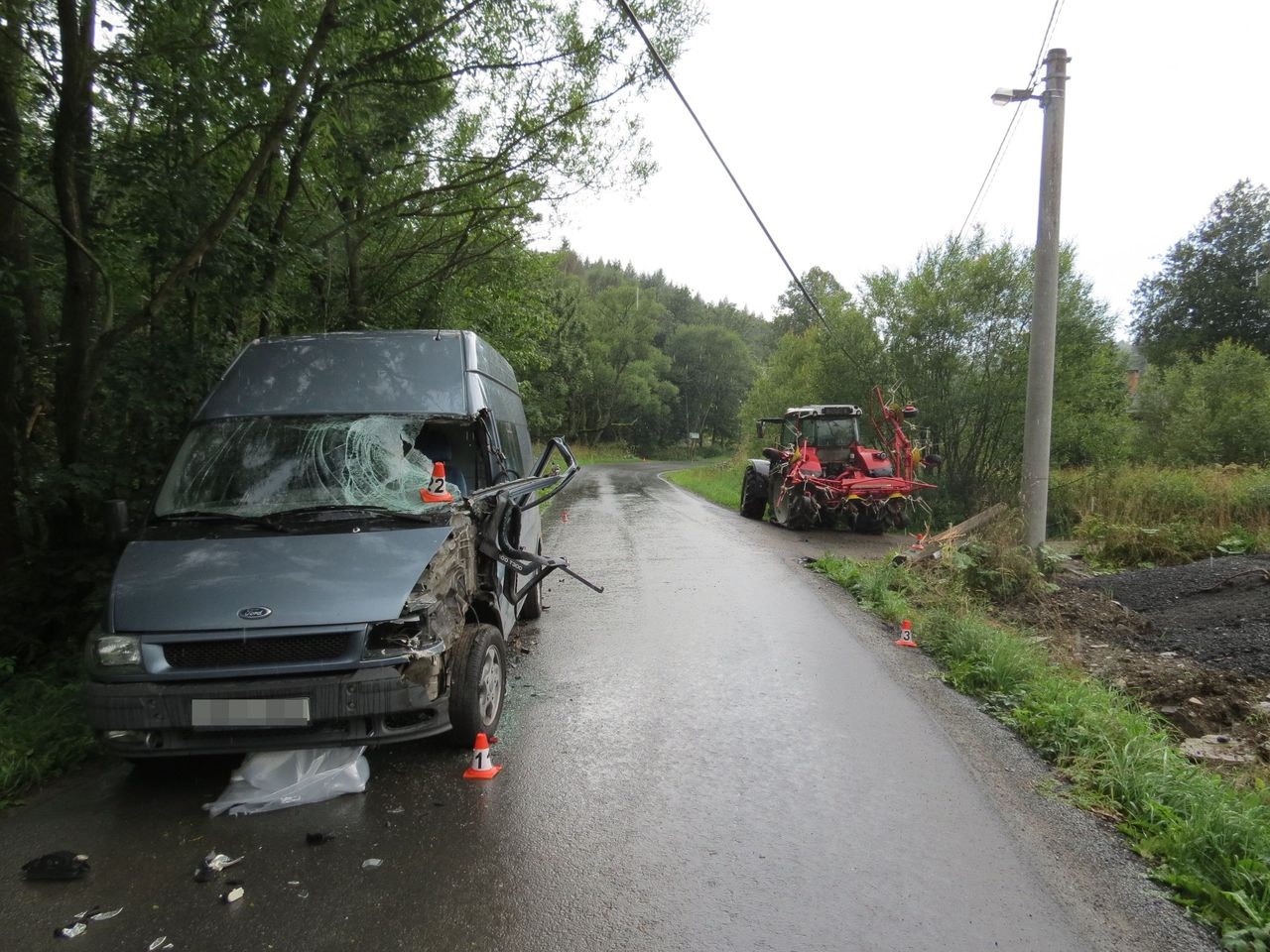 dopravní nehoda Chrastice zdroj foto: PČR